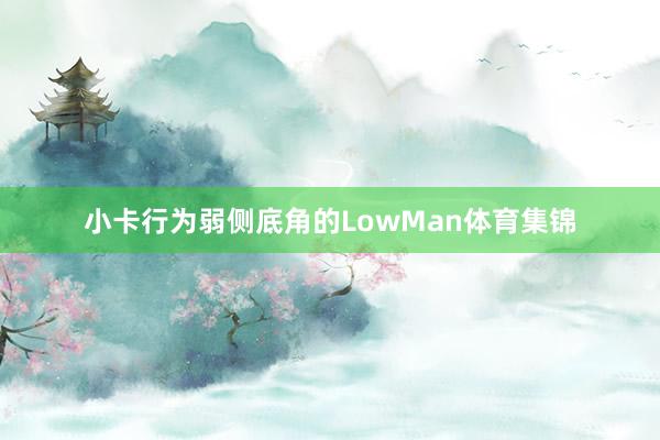 小卡行为弱侧底角的LowMan体育集锦