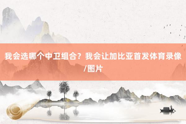 我会选哪个中卫组合？我会让加比亚首发体育录像/图片