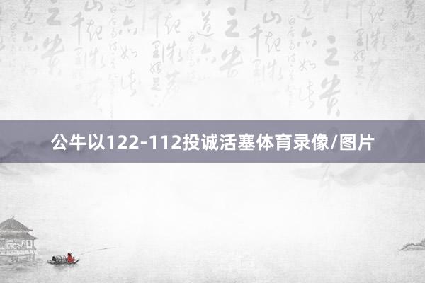 公牛以122-112投诚活塞体育录像/图片