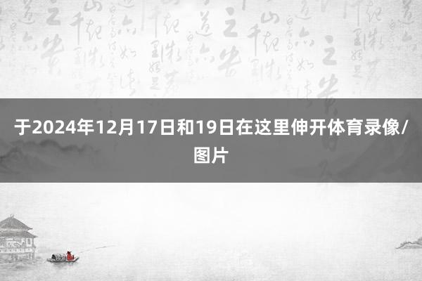 于2024年12月17日和19日在这里伸开体育录像/图片