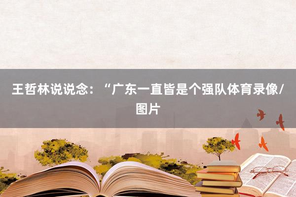 王哲林说说念：“广东一直皆是个强队体育录像/图片