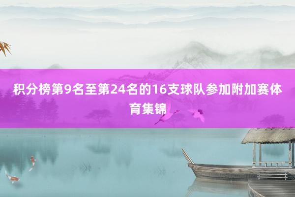 积分榜第9名至第24名的16支球队参加附加赛体育集锦