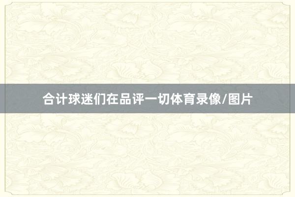 合计球迷们在品评一切体育录像/图片