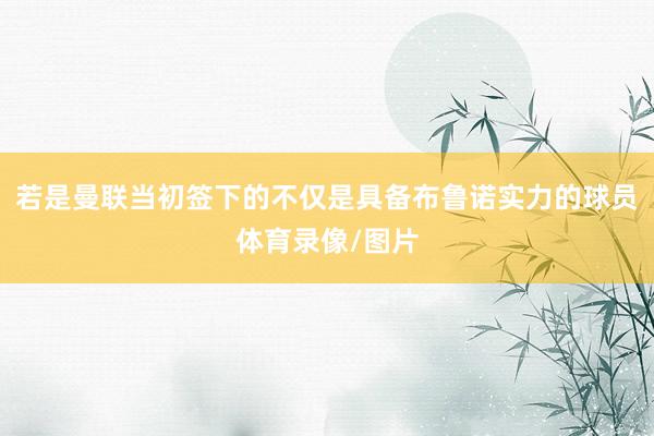 若是曼联当初签下的不仅是具备布鲁诺实力的球员体育录像/图片