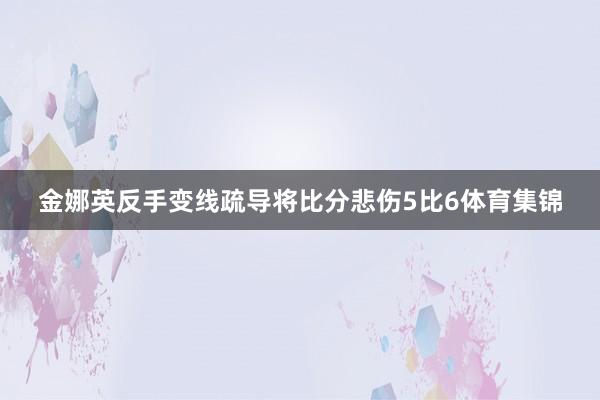 金娜英反手变线疏导将比分悲伤5比6体育集锦