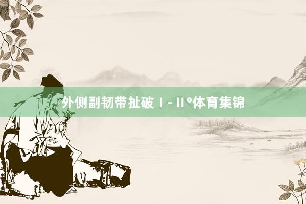 外侧副韧带扯破Ⅰ-Ⅱ°体育集锦