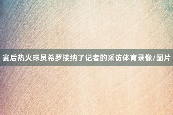 赛后热火球员希罗接纳了记者的采访体育录像/图片