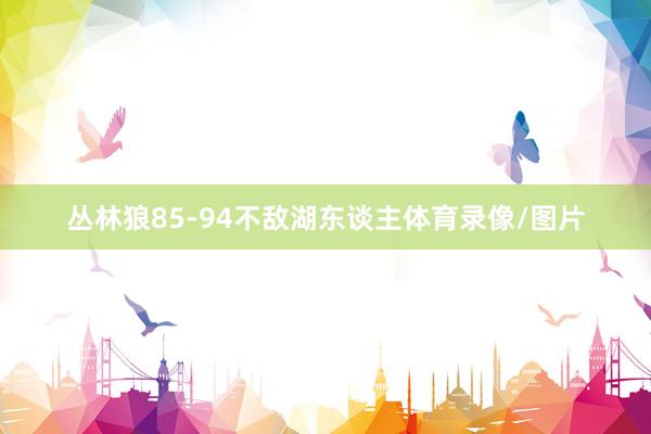 丛林狼85-94不敌湖东谈主体育录像/图片