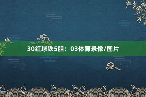 30　　红球铁5胆：03体育录像/图片