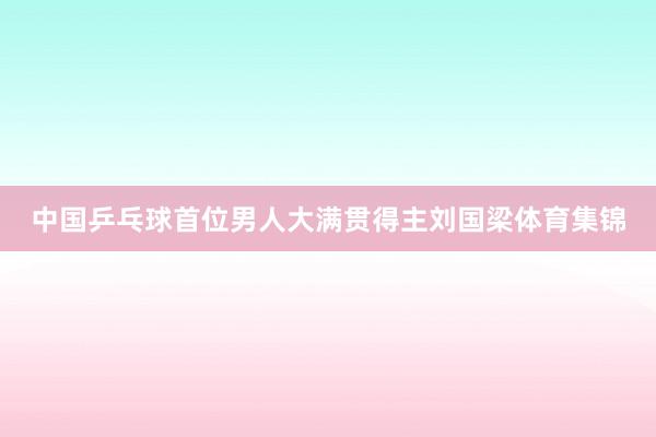 中国乒乓球首位男人大满贯得主刘国梁体育集锦