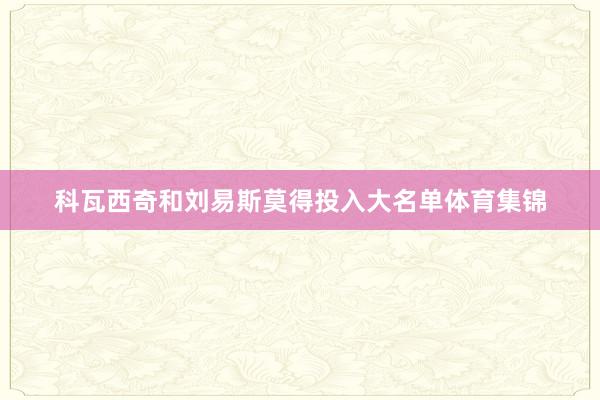科瓦西奇和刘易斯莫得投入大名单体育集锦