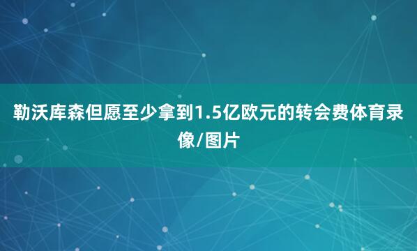 勒沃库森但愿至少拿到1.5亿欧元的转会费体育录像/图片
