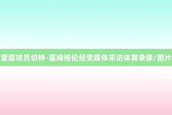 雷霆球员切特-霍姆格伦经受媒体采访体育录像/图片