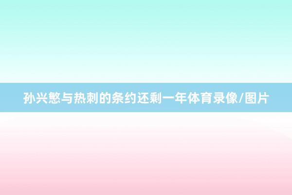 孙兴慜与热刺的条约还剩一年体育录像/图片