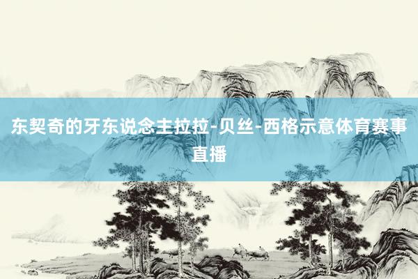 东契奇的牙东说念主拉拉-贝丝-西格示意体育赛事直播