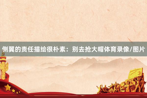 侧翼的责任描绘很朴素：别去抢大帽体育录像/图片