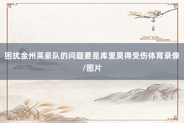 困扰金州英豪队的问题要是库里莫得受伤体育录像/图片