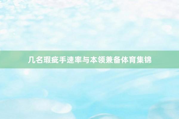 几名瑕疵手速率与本领兼备体育集锦