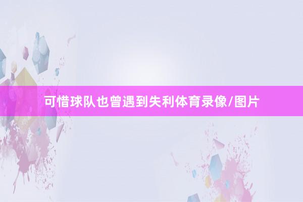 可惜球队也曾遇到失利体育录像/图片