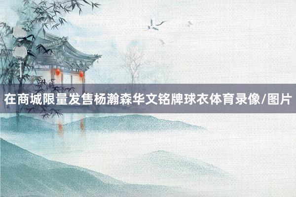 在商城限量发售杨瀚森华文铭牌球衣体育录像/图片