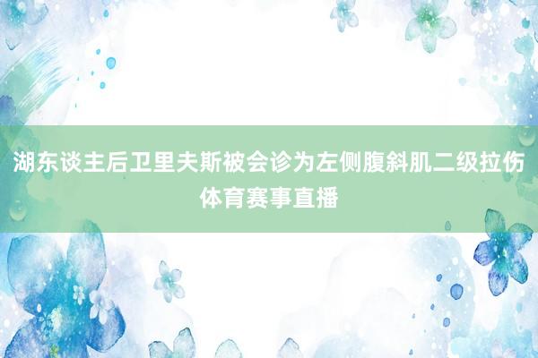 湖东谈主后卫里夫斯被会诊为左侧腹斜肌二级拉伤体育赛事直播