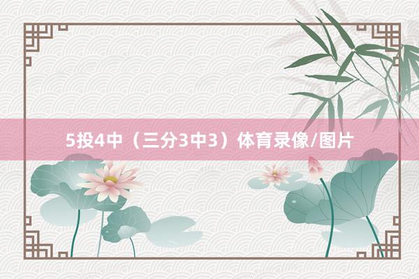 5投4中（三分3中3）体育录像/图片