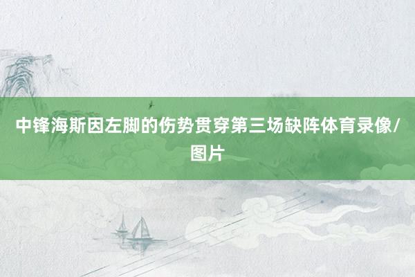 中锋海斯因左脚的伤势贯穿第三场缺阵体育录像/图片