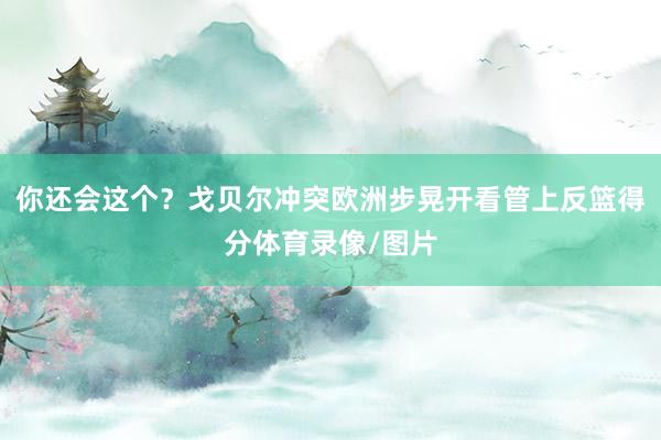 你还会这个？戈贝尔冲突欧洲步晃开看管上反篮得分体育录像/图片