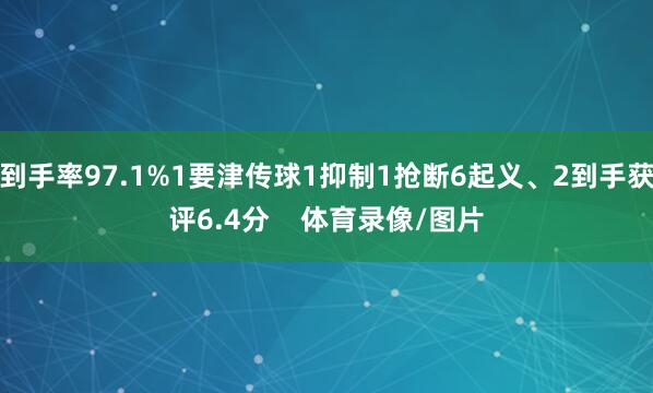 到手率97.1%1要津传球1抑制1抢断6起义、2到手获评6.4分    体育录像/图片