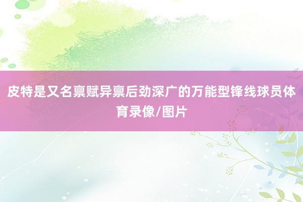 皮特是又名禀赋异禀后劲深广的万能型锋线球员体育录像/图片